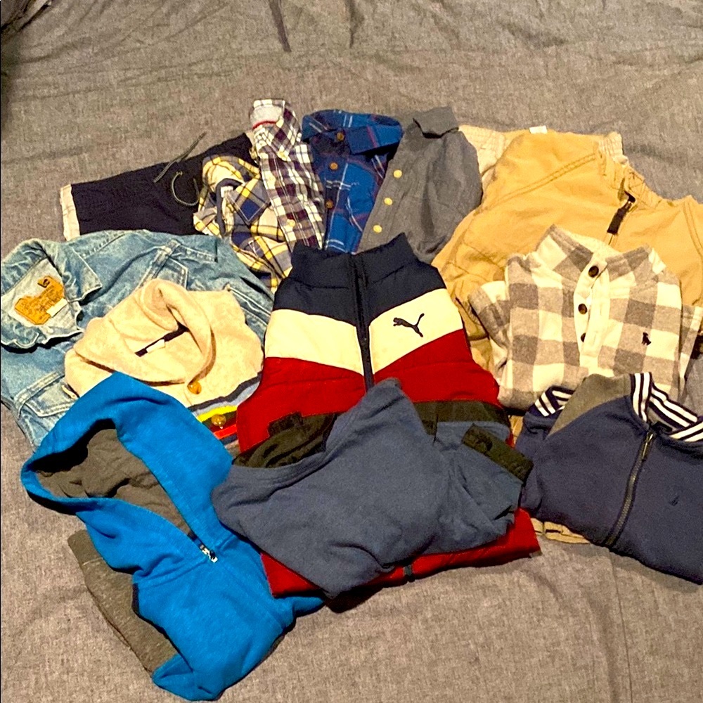 Boys winter fall lot size 4/5 Puma/Levi/SwissCross/gymboree/carters/oshkosh ect.